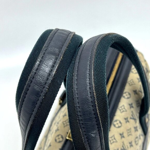 LOUIS VUITTON Josephine GM Hand Bag Monogram Mini Canvas Navy - Picture 6 of 16